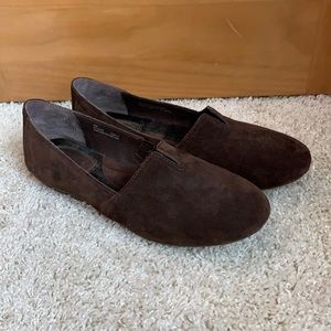 Brown slip on shoes